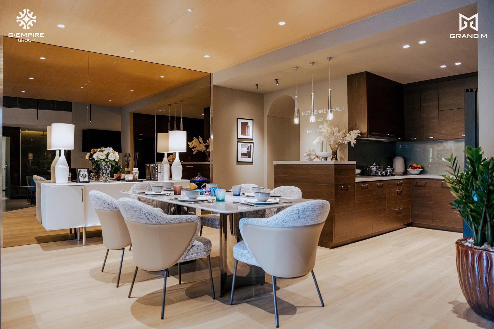 căn hộ mẫu northern emerald long biên