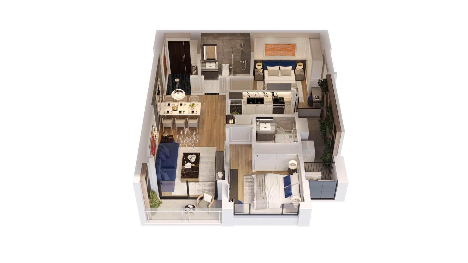 thiết kế căn hộ northern emerald long biên