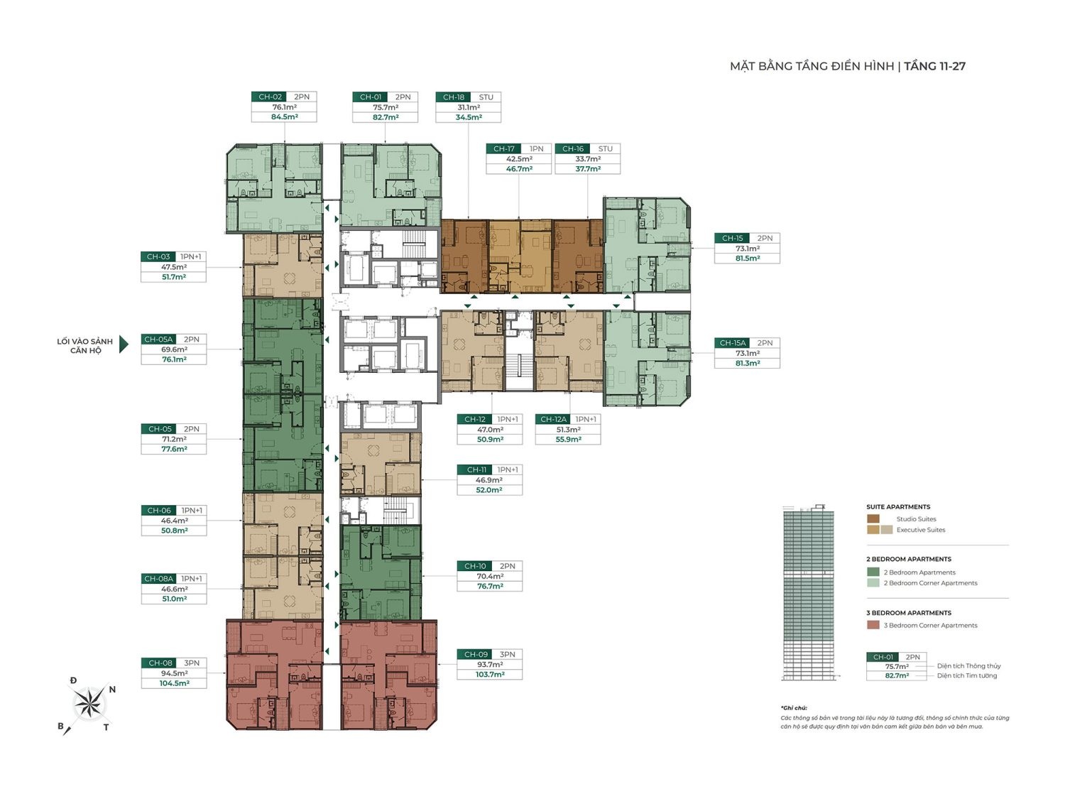 mặt bằng dự án the magnolia private residences long biên